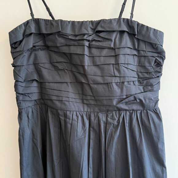 BNWT Abercrombie Strapless/Spaghetti Strap Poplin Midi Dress, Black - Picture 3 of 3